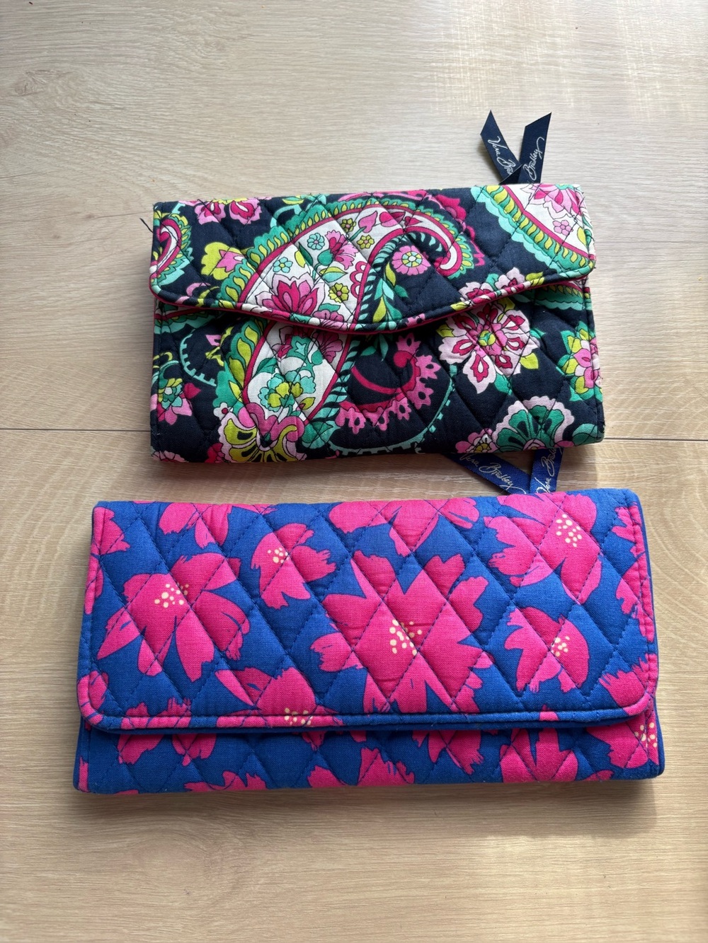 Vera Bradley Trifold Wallets Poppy and Petal Paisley